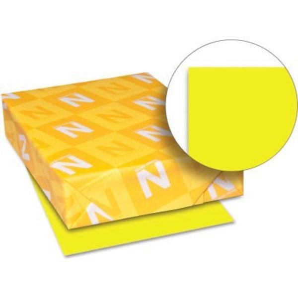 Wausau Papers Neenah Paper Astrobrights Colored Card Stock, 8-1/2in x 11in, Lift-Off Lemon, 250/Pack 21021